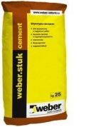 weber stuk cement водостойкая и морозостойкая цементная штукатурка (25кг)